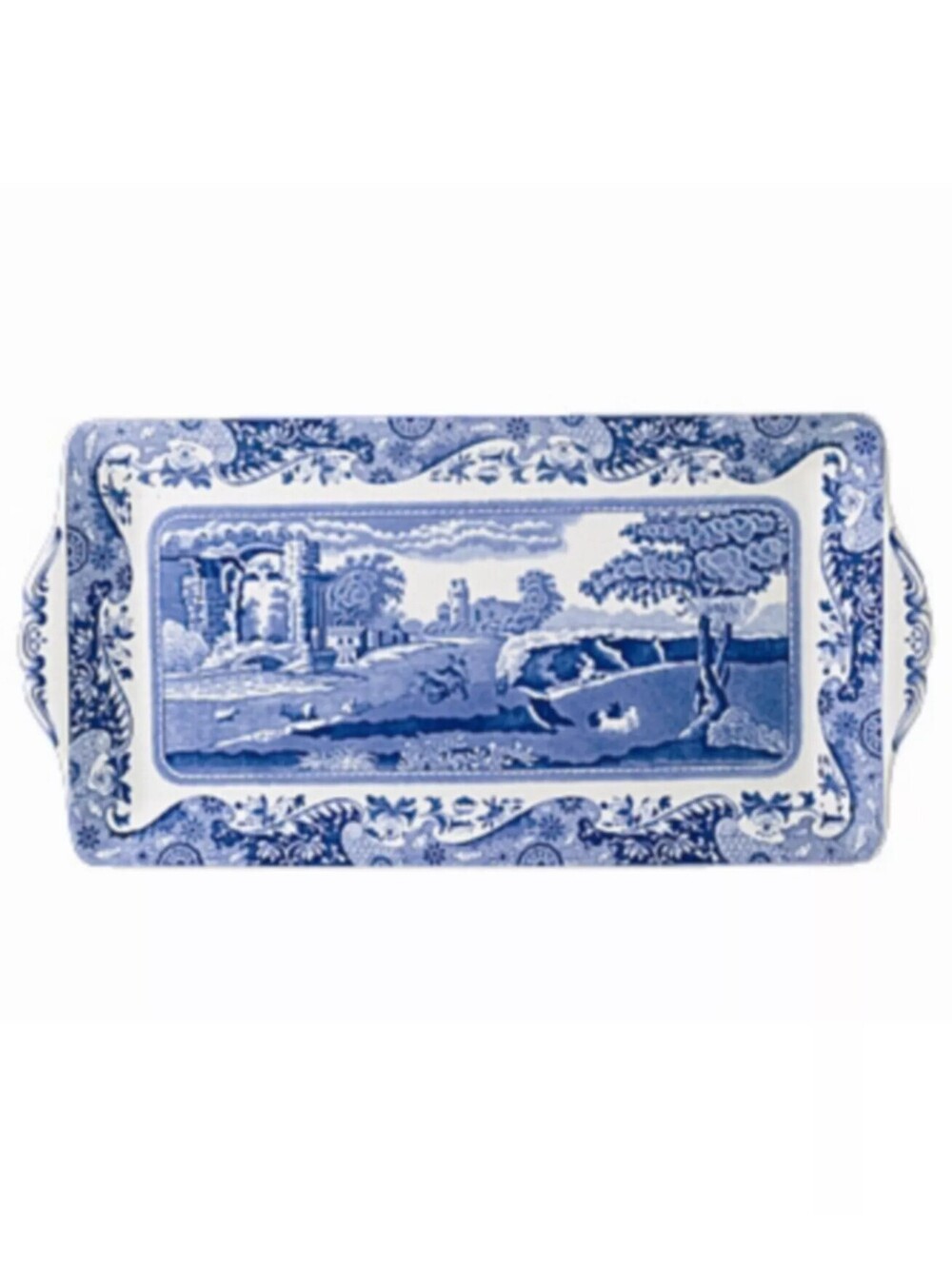 120$ Spode Blue Italian Sandwich Tray Size One Blue